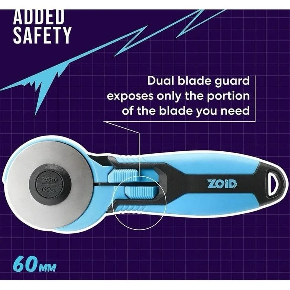NEW Zoid Tools 60mm Rotary Cutter with Soft Touch Grip